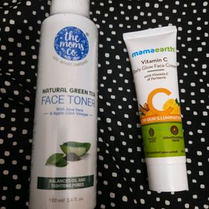 Mamaearth Sunscreen And The Moms Co Toner