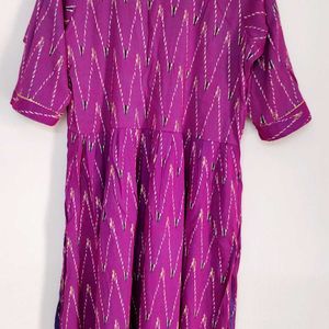 Purple Alia Cut Kurti