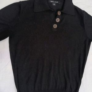 Collar Black Tshirt