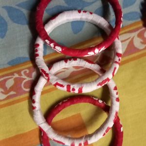 HomeMade Jewlarry RedChoker ,Jhumka Set, Bangels 4