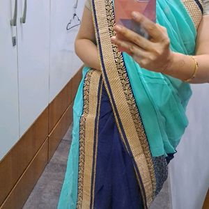 Saree Half Design With Blouse