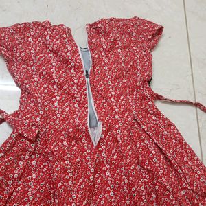 Red Frock Cute Cotton