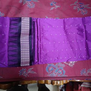 Papa Silk Saree Purple Pink