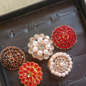 Adjustable Rings Combo Of 5 For Women And Girls