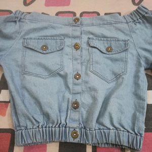 Womens Party Wear Fashionable Denim crop Top