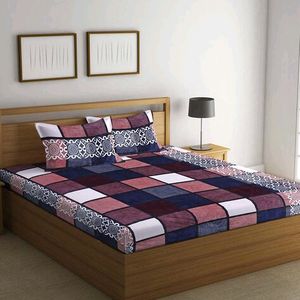 Soft Woolen Box Design Winter Bedsheet With Pillow