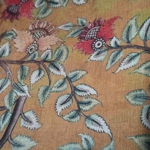 Kalamkari print saree