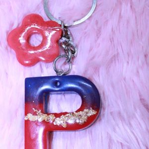 Resin Keychain with Initial