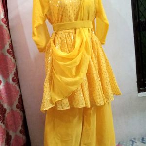 Yellow 💛 Haldi Ceremony Dress