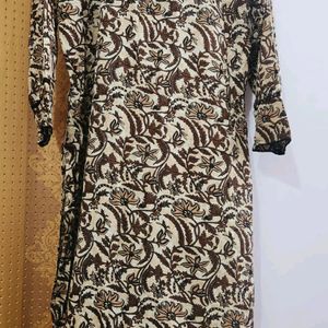 Brown Kurti And Pant Set