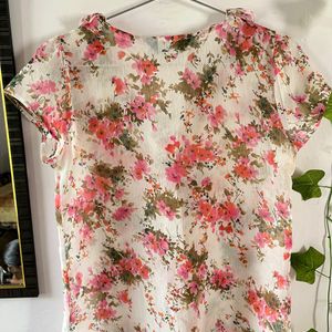 Ruffled Floral Top