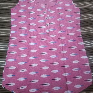 New Without Tag Pink Tunic Kurti In L Size
