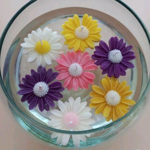 Daisy Flower Candle Pack Of 6