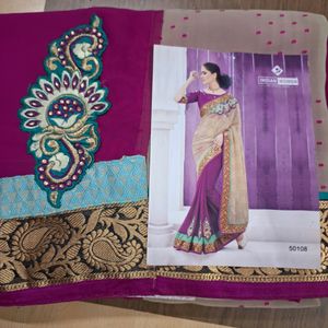 New Designer Branded Saree With Blouse