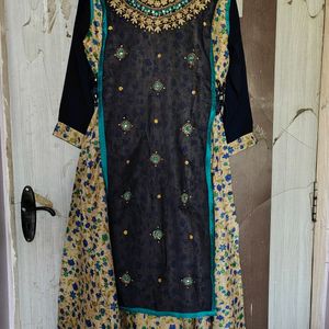 Frock With Heavy Nack Work