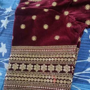 New Maroon Heavy  Blouse