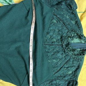 Dark Green Lace Dress