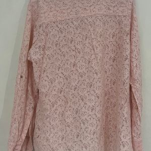 Westside Peach Lace Shirt