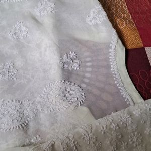 Chikankari Chiffon Short Kurta