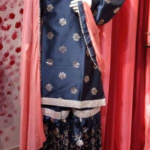 Free Size Semi-Stitched Party Wear Gharara Suit