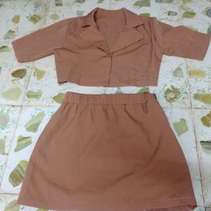 S Size Top And Skirt Half