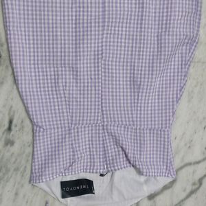 Purple Grid Backless Dress