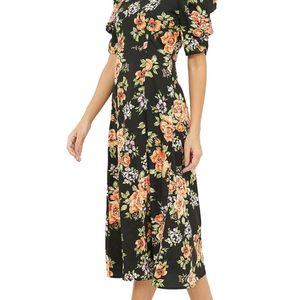 Beautiful Black Floral Maxi Dress