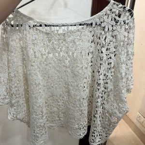 Crochet Top Half Sleeves - Plus Size - Not Worn