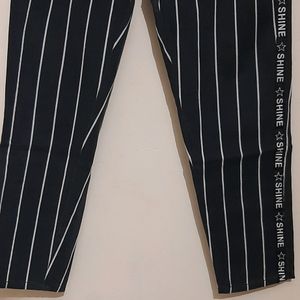 Slim Fit Striped Trousers For Women