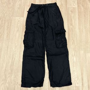 Stradivarius Black Cargo Pant