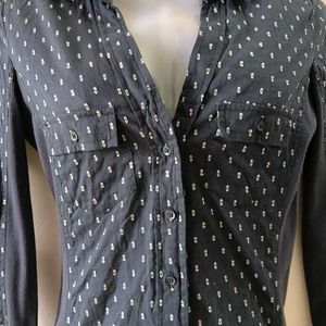 Mango Dotted Long Sleeve Shirt