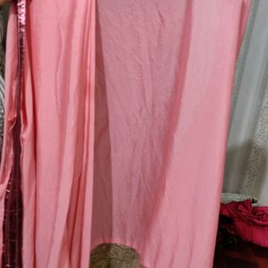 Beautiful Pink Saree With Blouse