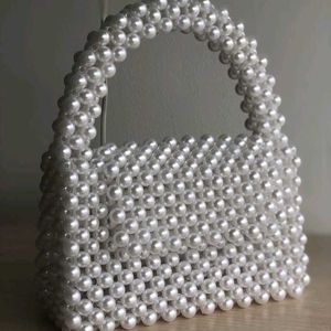 PEARL BEAD BAGS WITH CHAIN