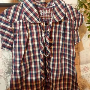 Korean Cute Checked Shirt