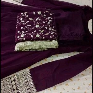 Purple 💜 Georgette Anarkali Dress For Women