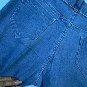 New blue straight jeans