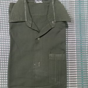 Olive Green Half Hand Shirt (XL / 41 Inch)