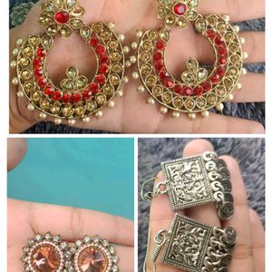 Jhumka/Earrings In (Combo Set Of 3)