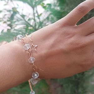 Cristal And metal Star Chain Bracelet
