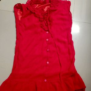 Red Coloured Tshirt With Astar Inside