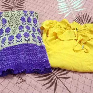 Skirt Top Combo Set 💛💜