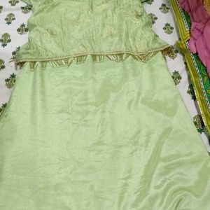 Women Pista Green Color Kurti