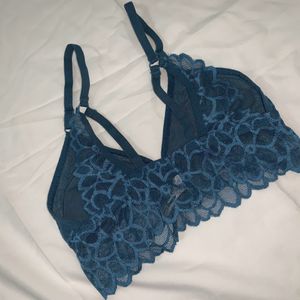 Blue Netted Bralette