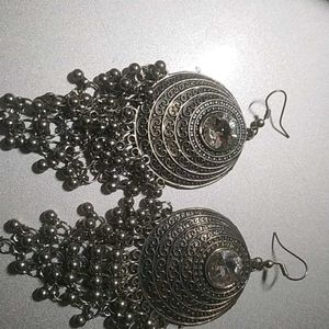 Heavy Earrings Black Metal