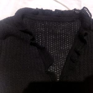 Pinterest Y2K Black mesh crop top shrug