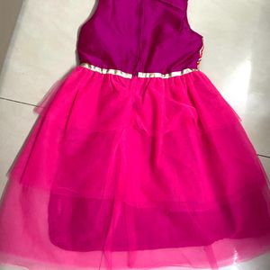 Magenta Embroided Frock