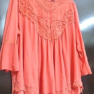 Coral Color Top For Healthy Girl Or Woman 54 Bust