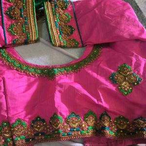 Parrot Green Banarasi Silk Saree