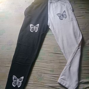 Black And White Puffed Pant