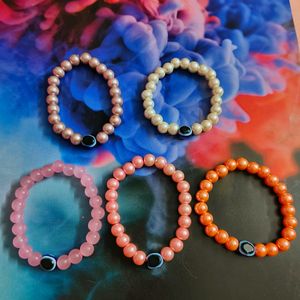 Brand New Handmade Evil Eye Bracelets Set Of 5